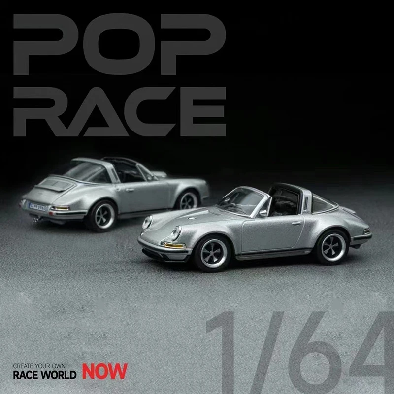 

POPRace 1:64, модель автомобиля, певец, Тарга, литье под давлением, серебристый