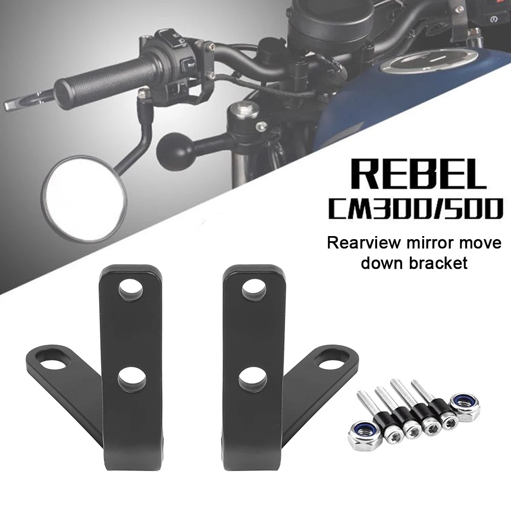 Motorcycle Handlebar Rear View Side Mirror Spotlight Bracket Accessories For Rebel CMX 500 300 motorcycle mirror motorcycle mirrors motorcycle mirror mount motorcycle mirror bracket