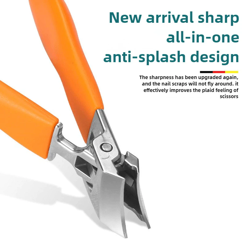 Lootaan Oblique Nail Clippers Large Opening Anti-splash Nail Clipper Thick Hard Groove Clippers Household Manicure tools