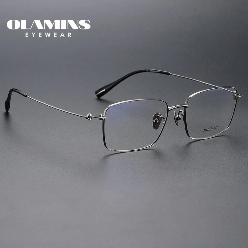 

OLAMINS​ Newest Design Hot Selling Ultralight Unisex Retro Optical Glasses Classical Titanium Eyeglasses Frames 80918