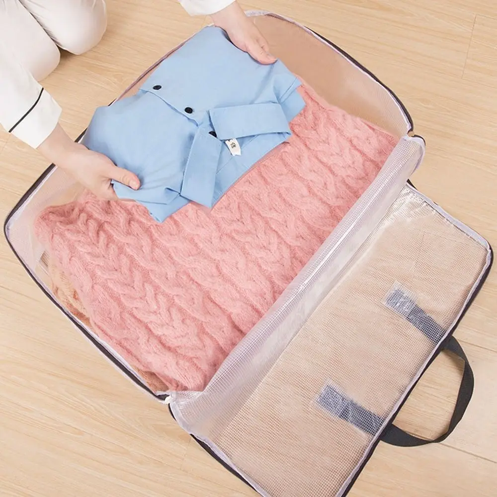 Bedding Storage Bag Wardrobe Organization Large Capacity Transparent Storage Box Mattress Duvet Quilt Clothes Storage Bag 5