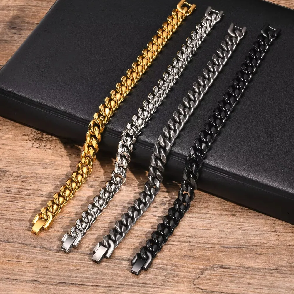 Bracelets à Maillons Cubains Lourds Pour Hommes - Designs élégants Et