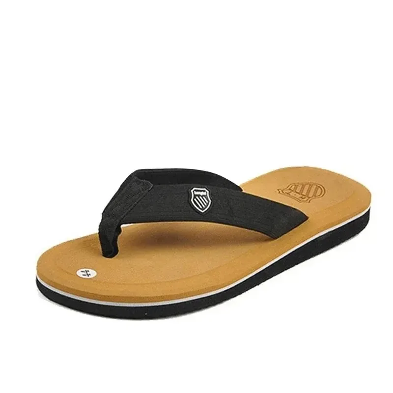 High Quality  Men Flip Flops Beach Sandals Non-Slip Casual Flat Shoes Slippers Indoor House Shoes For Men Outdoor Slides - 6