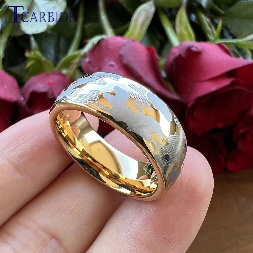 Dropshipping 6mm 8mm Fashion Jewelry Tungsten Laser Engraving Ring Men Women Great Engagement Wedding Band Full Sizes In Stocks