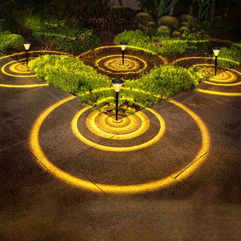 8Pcs Solar Lights Outdoors IP65 Waterproof 7 Colors Change LED Powered For Gardens Yard Pathway Lawns Landscape Decorative Lamps