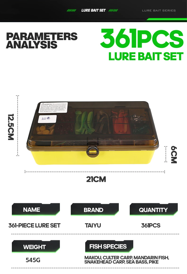 TAIYU 18/43/165/361/604 stücke Angeln Lockt Kit Weicher Köder Und Harte Köder Set Metall jig Meer Angeln Zubehör Künstliche Wobbler – Detail 8