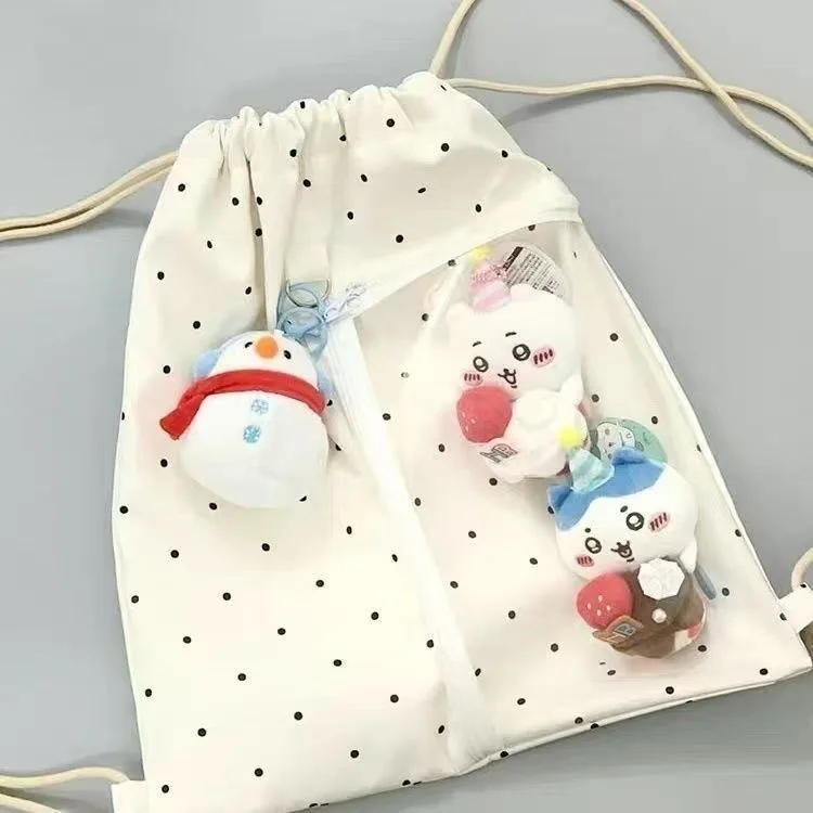 Large white polka dots (excluding accessories)