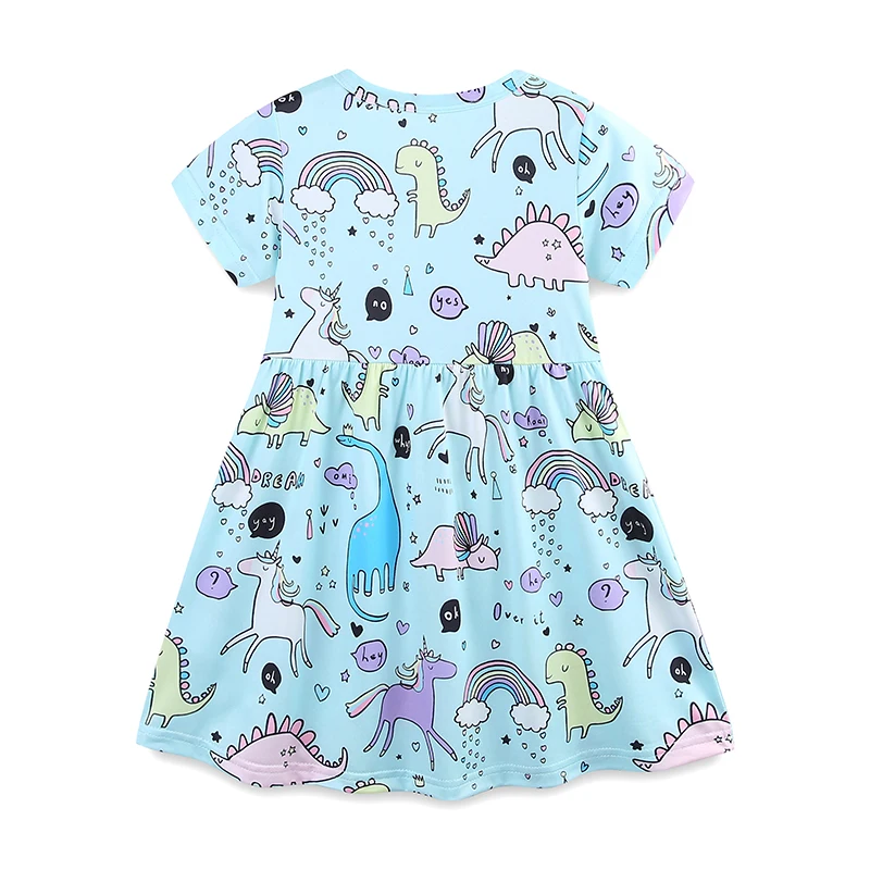 Kids Clothes Children's Clothing Baby Girls Skirt 2025 Summer Cotton Cartoon Flowers Dresses