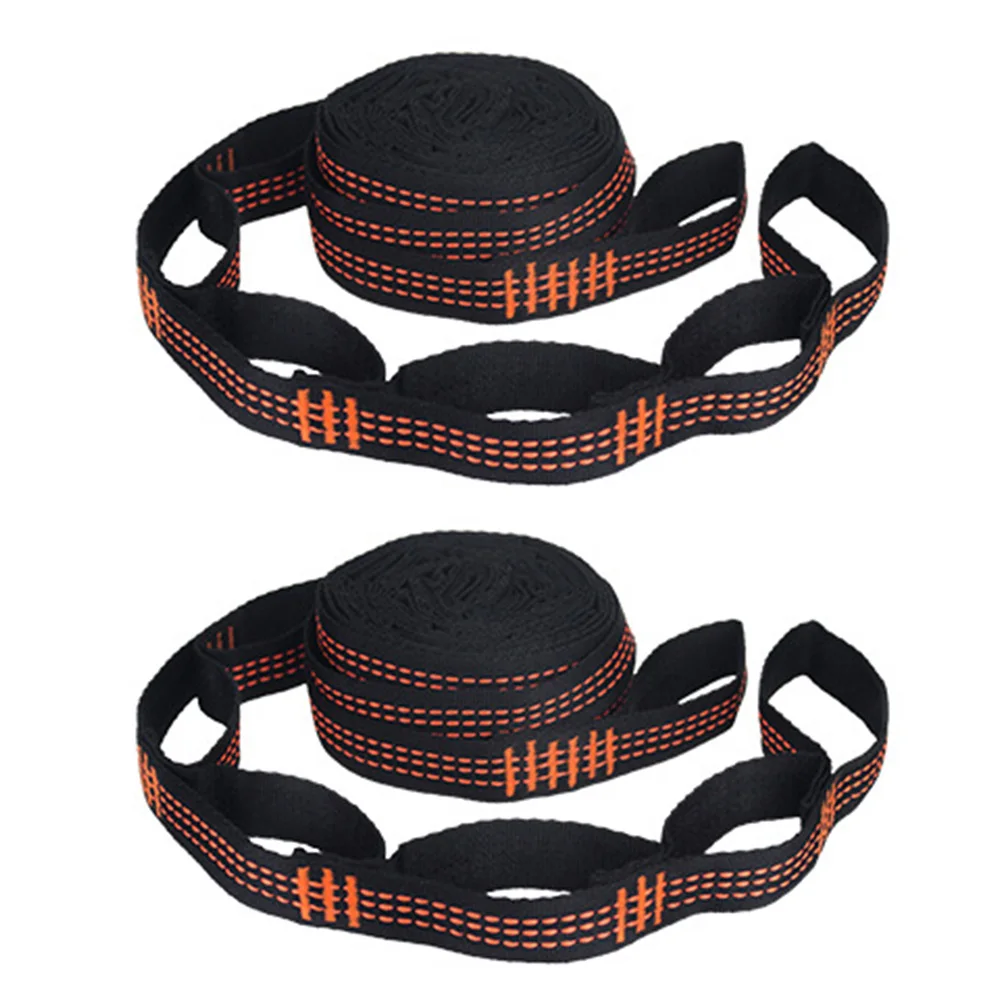 2pcs Outdoor Adjustable Hammock Strap Bandage Strong Load-bearing Hammock Tree Straps Hanging Swing Fasten Rope hammock straps hammock rope hammock fittings