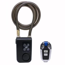 Wireless Bluetooth Anti - Theft Alarm System with Remote Control for Bikes and Outdoor Security (Black)