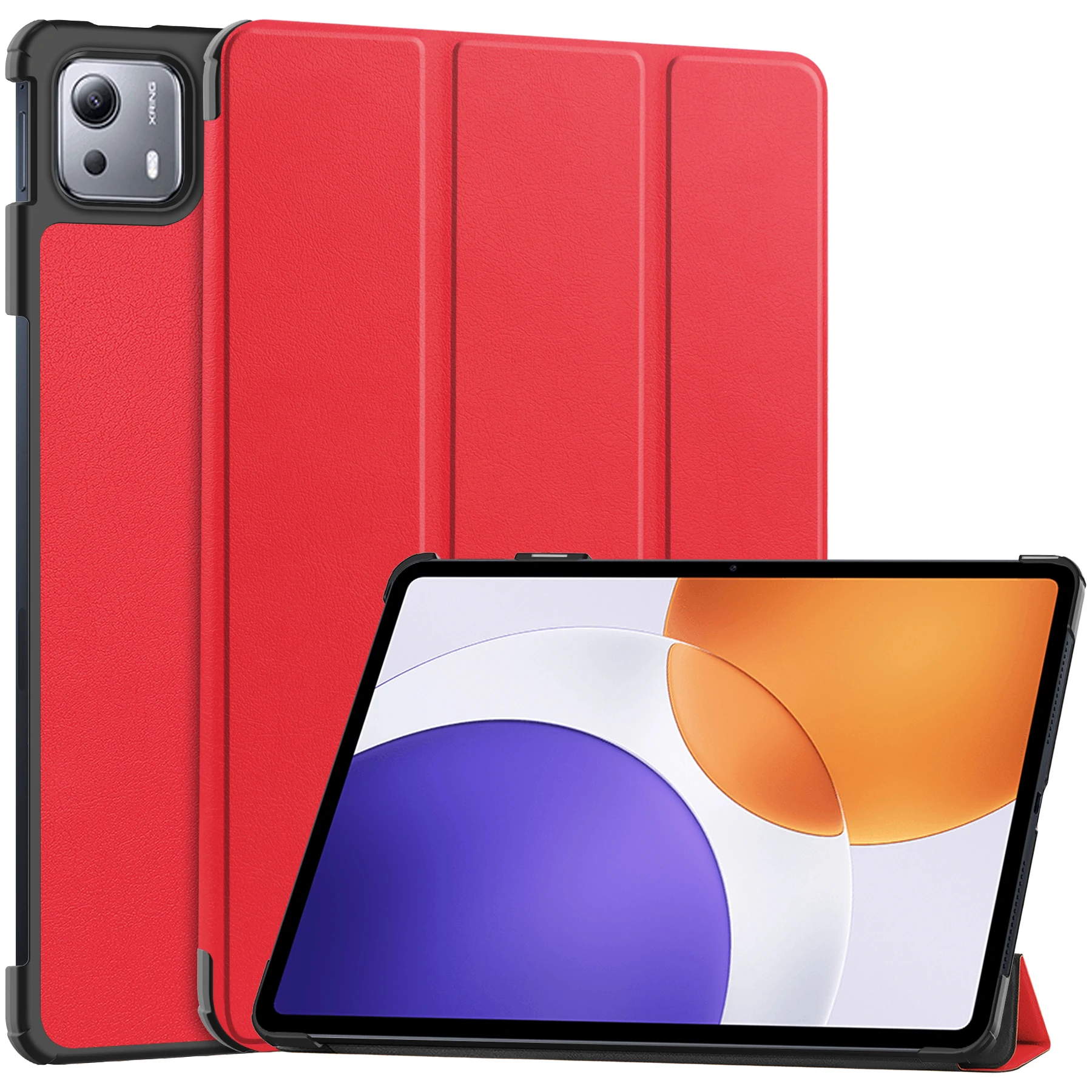 Premium Leather Tri-Fold Case with Auto Sleep/Wake
