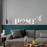 HOME Home Logo 3D Mirror Wall Sticker, Entrance Decoration, Home Decoration 4