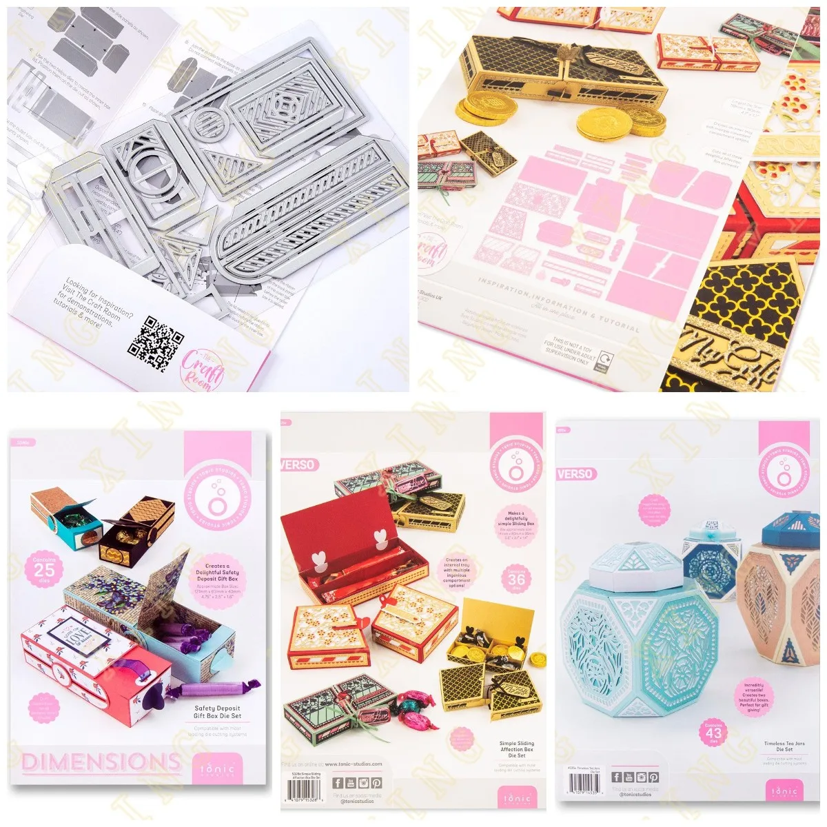 

2023 Arrival New Metal Cutting Dies DIY Scrapbook Diary Decoration Stencil Embossing Template Tea Jars Gift Safety Deposit Box