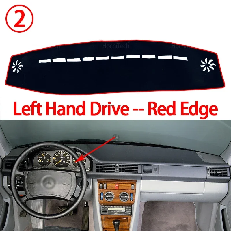 Armaturenbrett-Abdeckung, rutschfeste Matte, Schutzpolster, Sonnenschutz, Teppich, Teppich für Mercedes Benz E-Klasse W124 E 250 420 200 300 1987–1997 – Detail 8