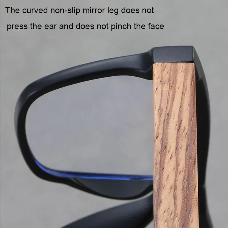 Myopia Glasses Optical Glasses Eyeglasses Frames Eyeglass Frames Wood Grain Flat Leg Myopia Glasses With Wooden Retro Flat Light And Anti Blue Light Frame Can Be Matched For Both Men And Women