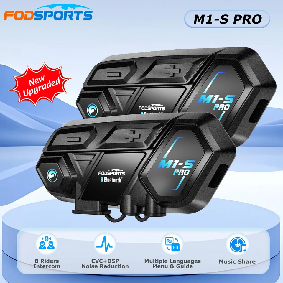 Fodsports M1S Pro Bluetooth Helmet Headset Motorcycle Intercom 8