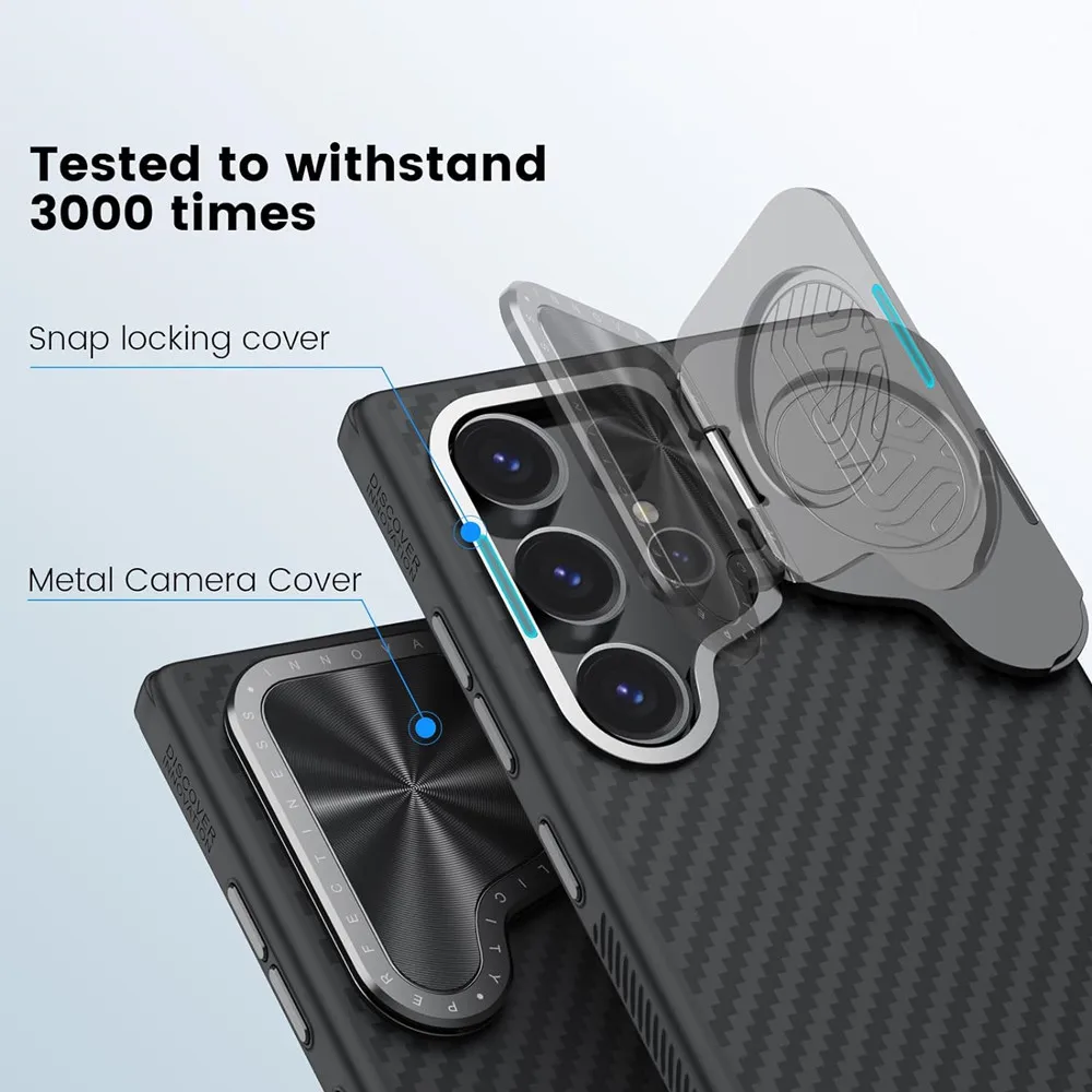 NILLKIN Magsafe Aramid Fiber Case For Samsung Galaxy S24 Ultra With Kickstand Anti-Drop All-Inclusive For Samsung S24 Ultra Case