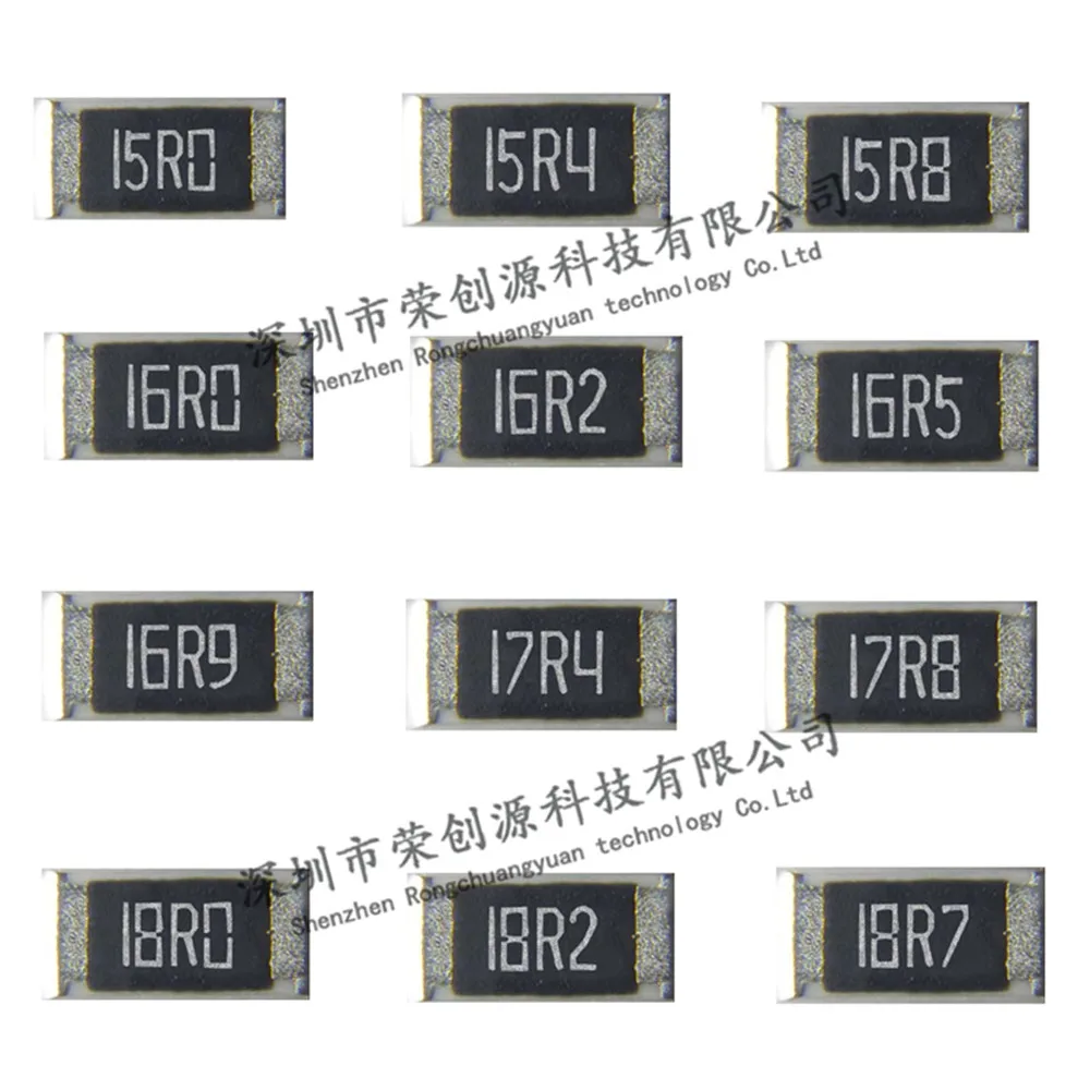 100pcs/lot 0805 smd Chip Resistor 1% 15R0 15R4 15R8 16R0 16R2 16R5 16R9 17R4 17R8 18R0 18R2 18R7 2.0*1.2mm 1/8W
