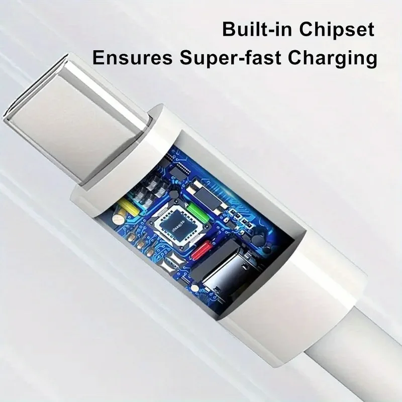 10-Pack USB C Charger Cable, Multipack PD 60W Fast Charge USB-C to Type C Bulk Charging Cords White, 3.3ft
