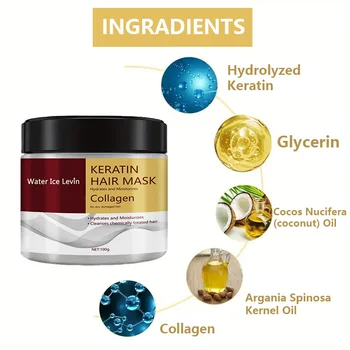Collagen Keratin Hair Mask Dual Oil Control Moisturizer Conditioner Soft Smooth Frizz Damaged Repair Revitalize Hair Care 2