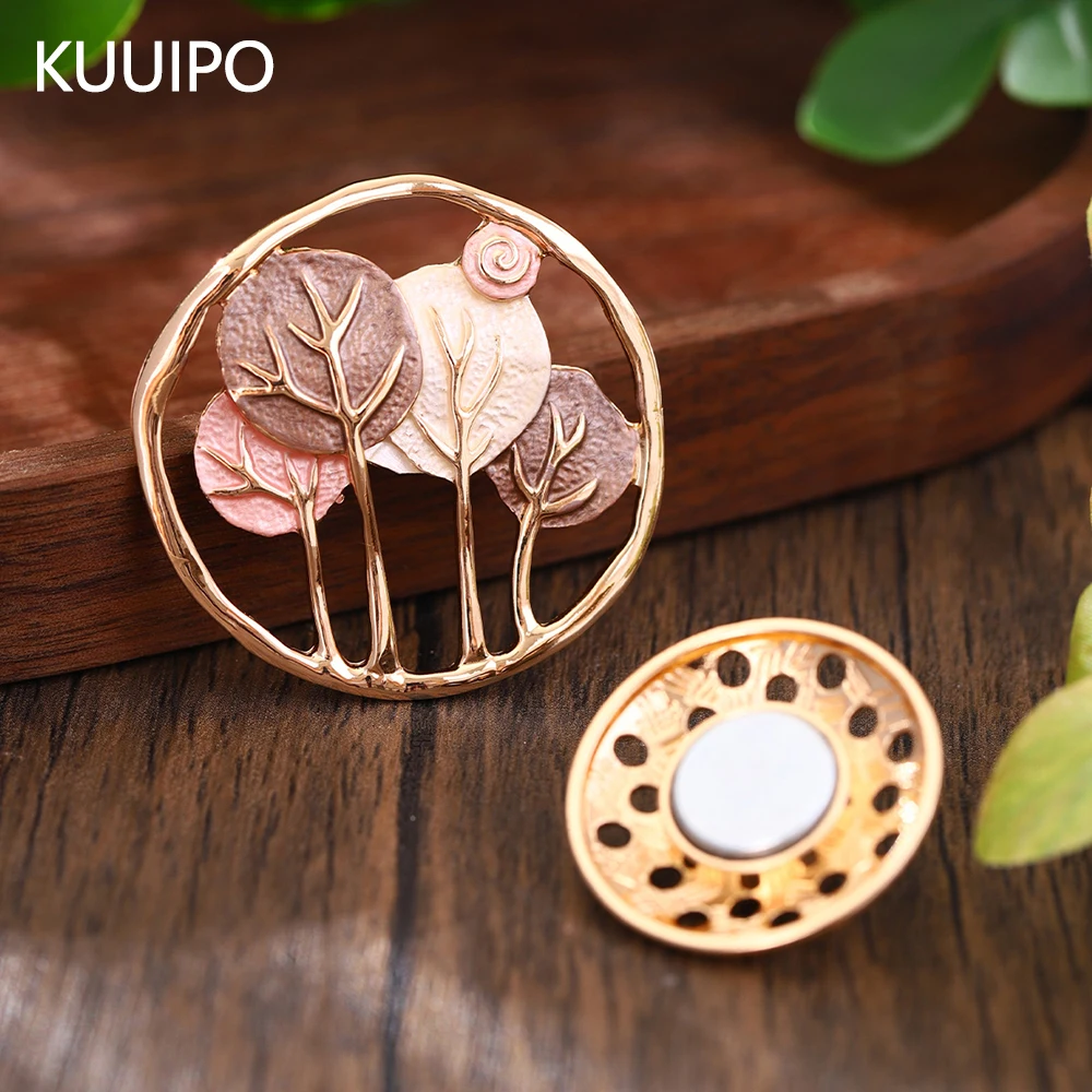 Fashion Drip Oil Leaf Magnetic Buckle Brooches for Women Accessories Party Prom Jewelry Gift fashion brooch set