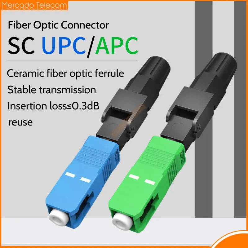 

FTTH Embedded Fiber Optic Quick Connector SC APC Single Mode Fiber Optic Adapter SC UPC Cold Connection Quick Field Assembly