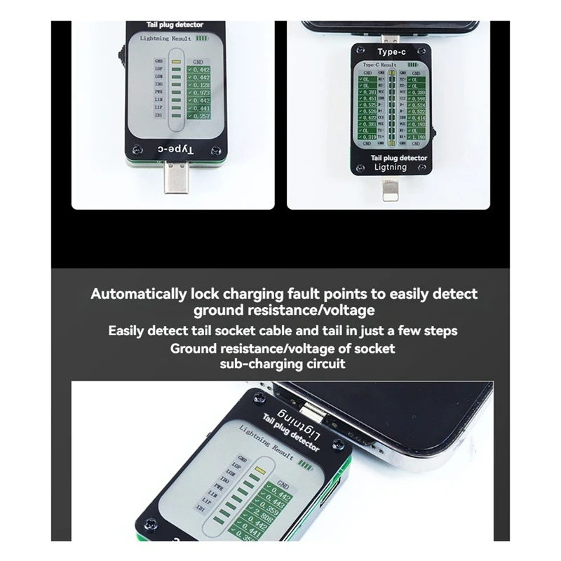 Usb Charging V68 Full Range Of Automatic Tail Plug Android Type-C/For Apple Interface Device Tail Plug Detection Tool 6