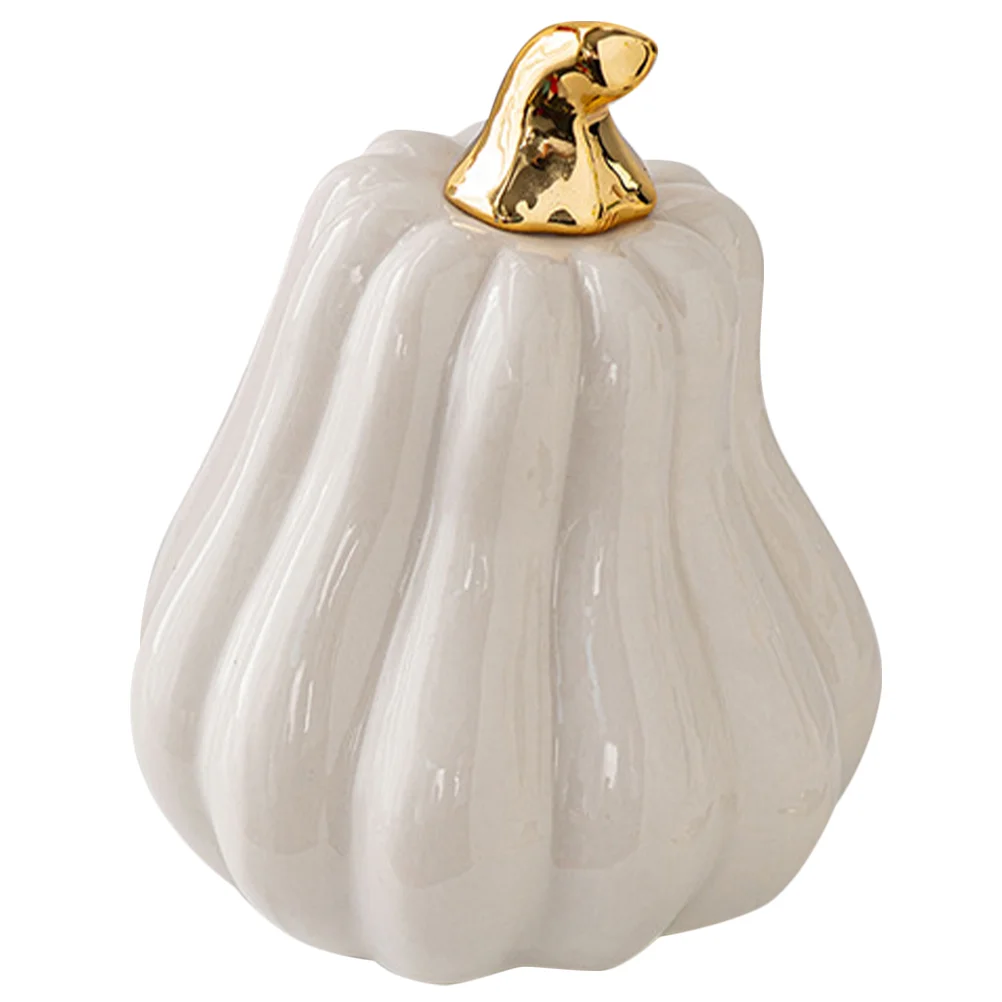 

Simulation Pumpkin Decor Ceramic Pumpkin Figurine Small Pumpkin Adornment
