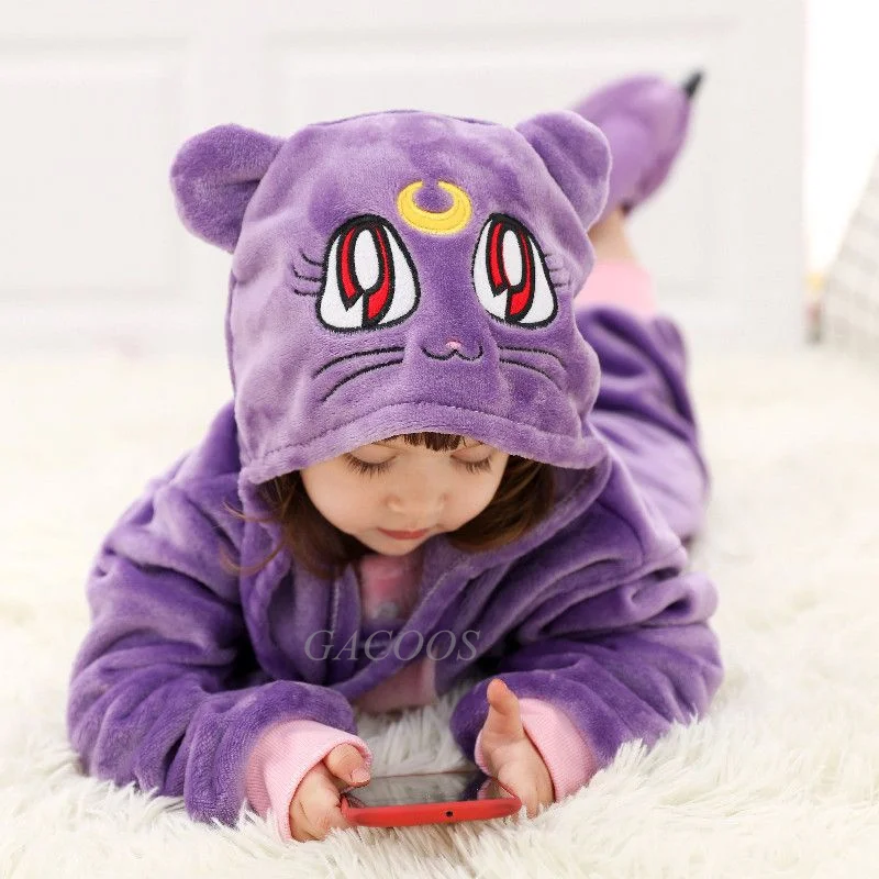 Kids Pajamas Kigurumi Dinosaur Unicorn Panda Onesie Hooded Pajamas Kids Children Animal Jumpsuit Girls Boys Cosplay Costume Anime