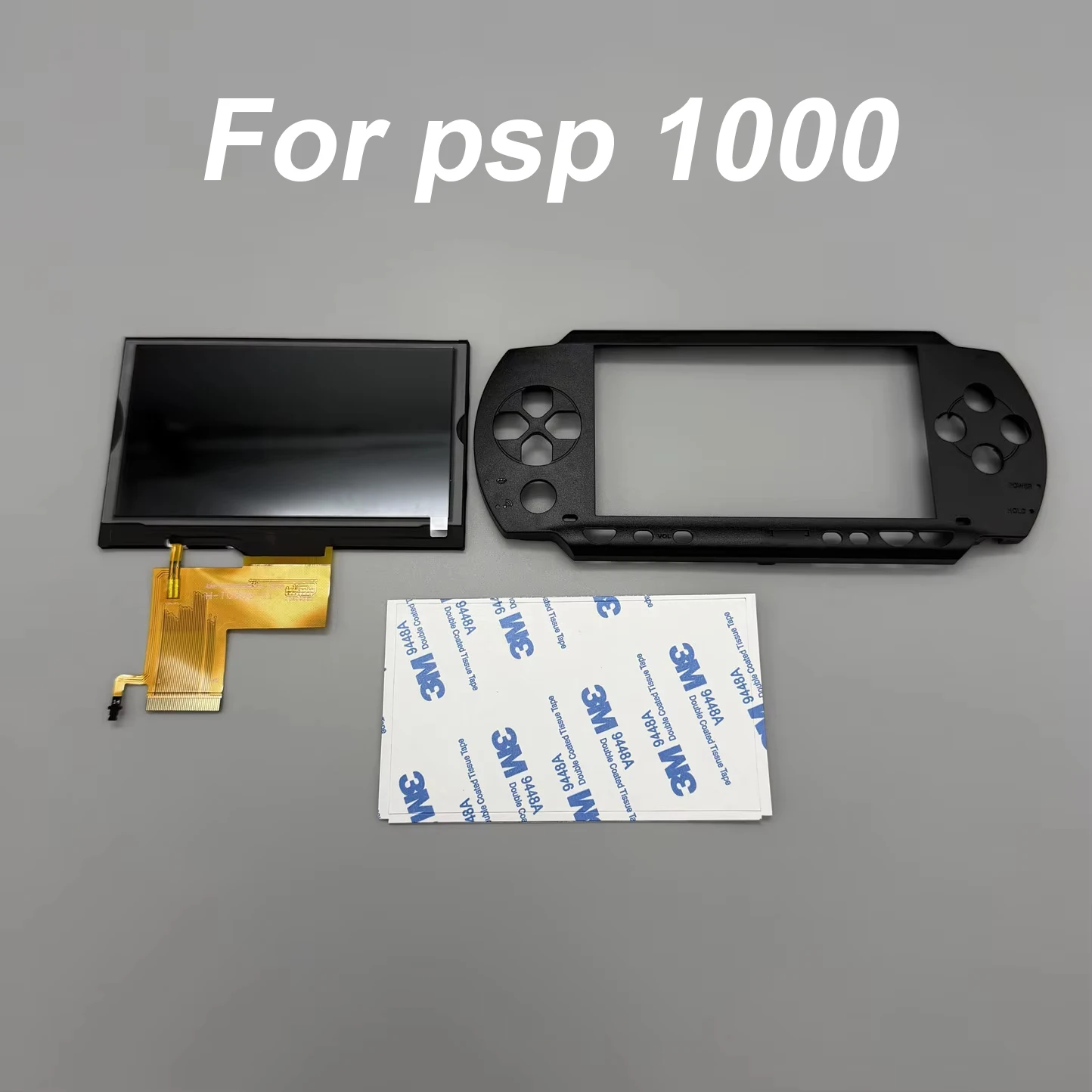 Vollständig laminiertes IPS-LCD-Display für Sony PSP1000 PSP 1000. Mit einer maßgeschneiderten Ersatz-Oberabdeckung für Gaming.