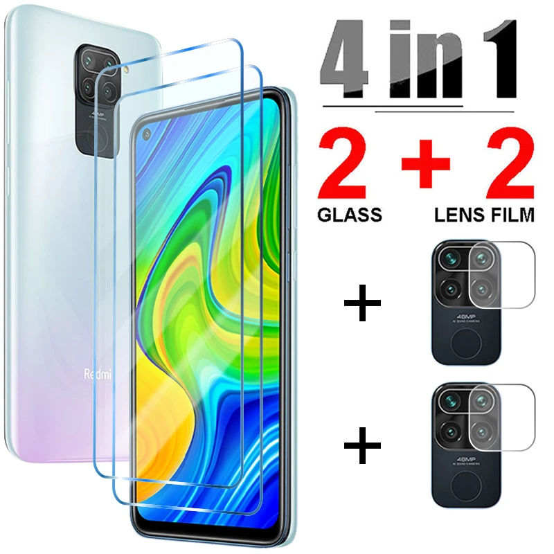 phone screen cover 4in1 Protective Glass for Xiaomi Redmi Note 9 Pro 9S 8 8T 9T Max Camera Screen Protector For Redmi 9 9C NFC 9T 9A 9AT 8A Glass t mobile screen protector