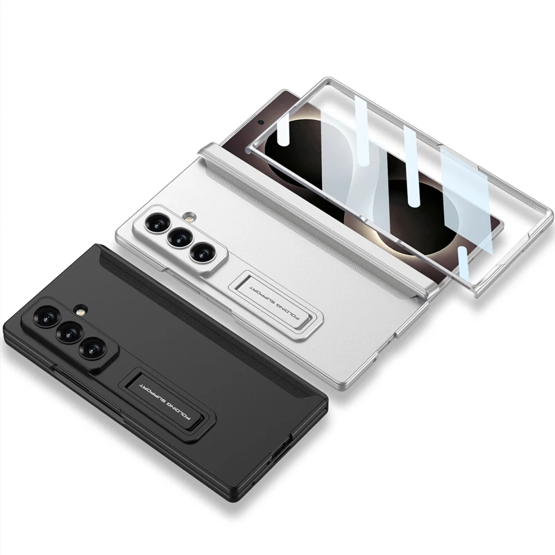 Magnetic PC All-Inclusive Hinge Protection Folding Case with Tempered Glass