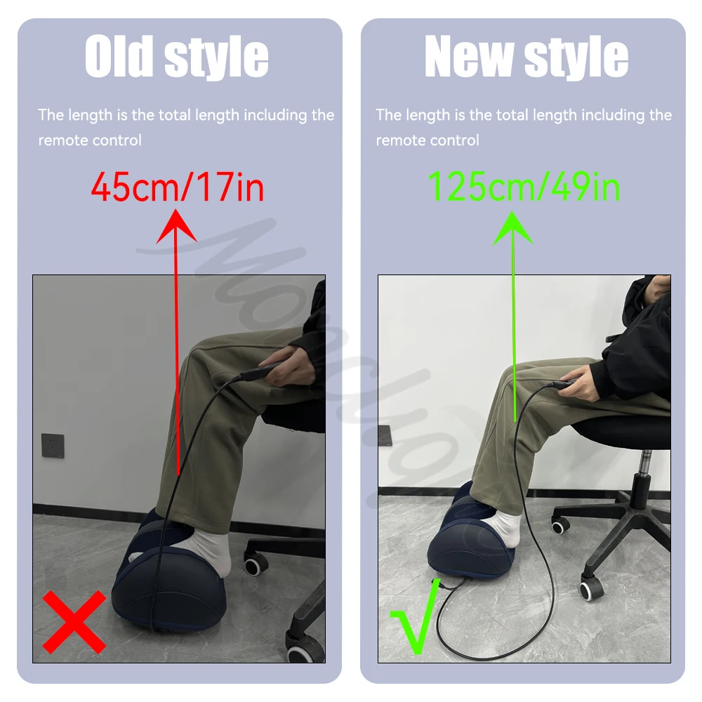 Extra Big Electric Foot Massager Calf Deep Kneading Shiatsu Hot Compress for Plantar Fasciitis Improve Foot Wellness Care Tool