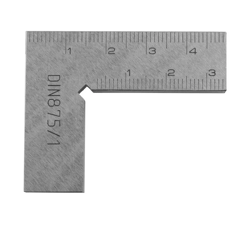 정밀 기계공사사용 각도기 50mm x 40mm 스테인리스 스틸 일체형 빌릿 DIN 875/II 엔지니어 각도기 (보석 세공용)