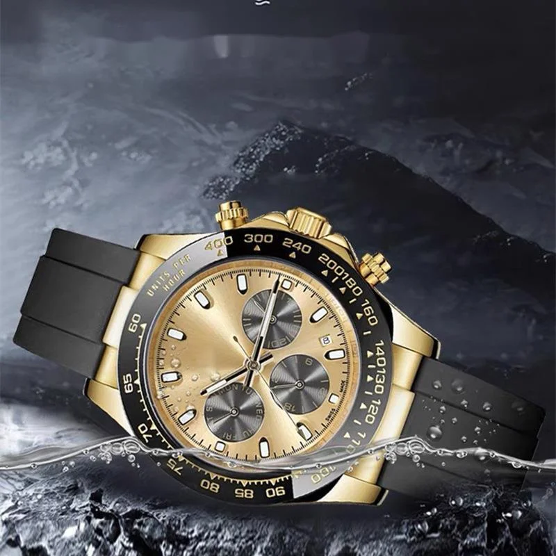 Ceas nou, cel mai bine vândut, cu mecanism complet automat, cu cadran gol, calendar luminos pentru bărbați, cataramă fluture față-verso, impermeabil_voghion.com