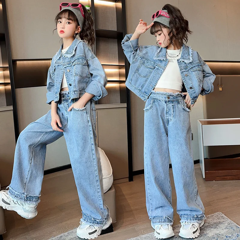 Giacca Jeans Bambina A2Z 4 Kids - Modello Jet Nero - Denim Leggero Con Bottoni - Età 3-13 Anni