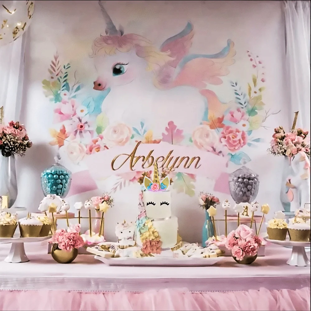 Lot De 23 Décorations De Gâteau D'anniversaire Licorne Avec
