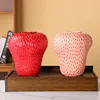 Cartoon Strawberry Vase Ceramic Vase Children's Room Artifact Floral Accessories Fruit Pot Flowerpot Home Decoration Accessories 3