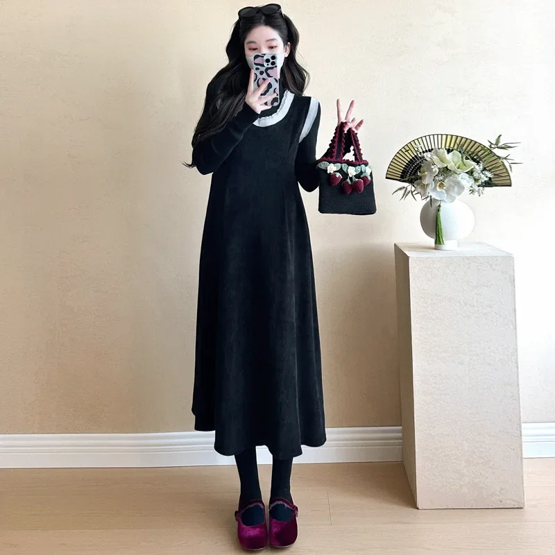 Soft Fashionable Korean Style Base Layer Top And Vest Skirt Set New Spring Maternity Wear Comfortable Ageless Elegant