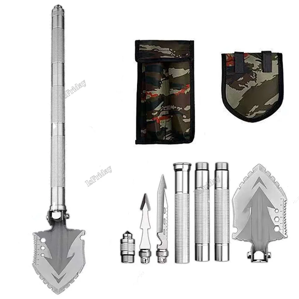 

Многофункциональная Складная военная лопата, набор для выживания на природе, садовые инструменты, складная многофункциональная лопата, уличный нож