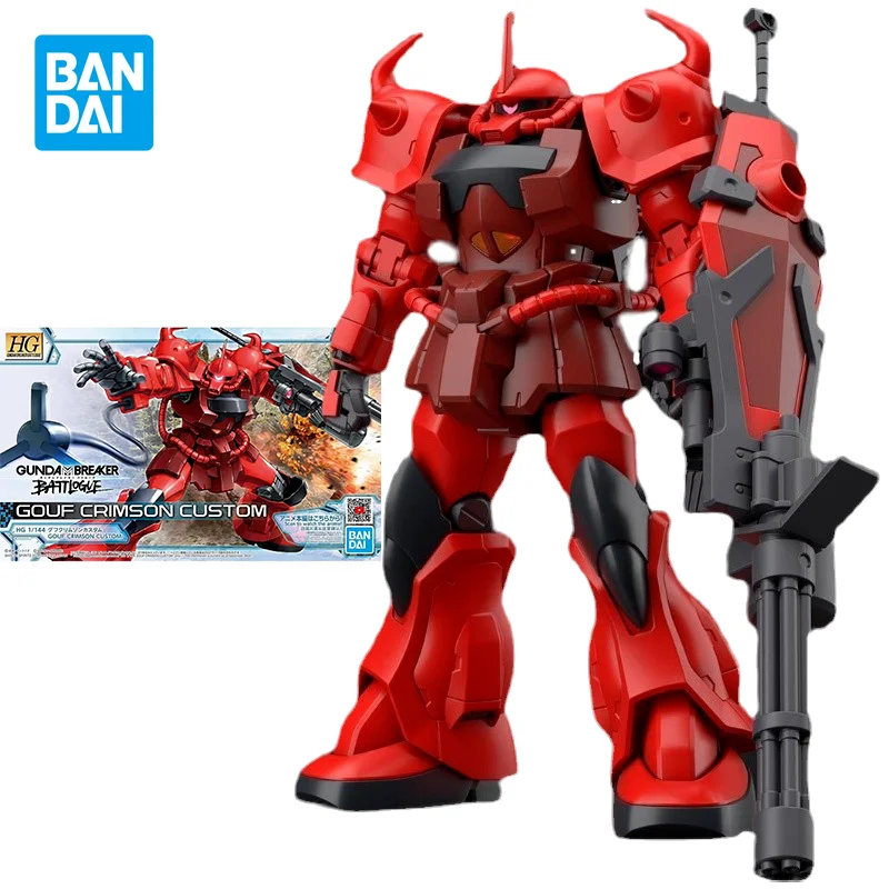 

Bandai Original Gundam Model Kit Anime Figure HG 1/144 GOUF CRIMSON CUSTOM Action Figures Collectible Toys Gifts for Kids