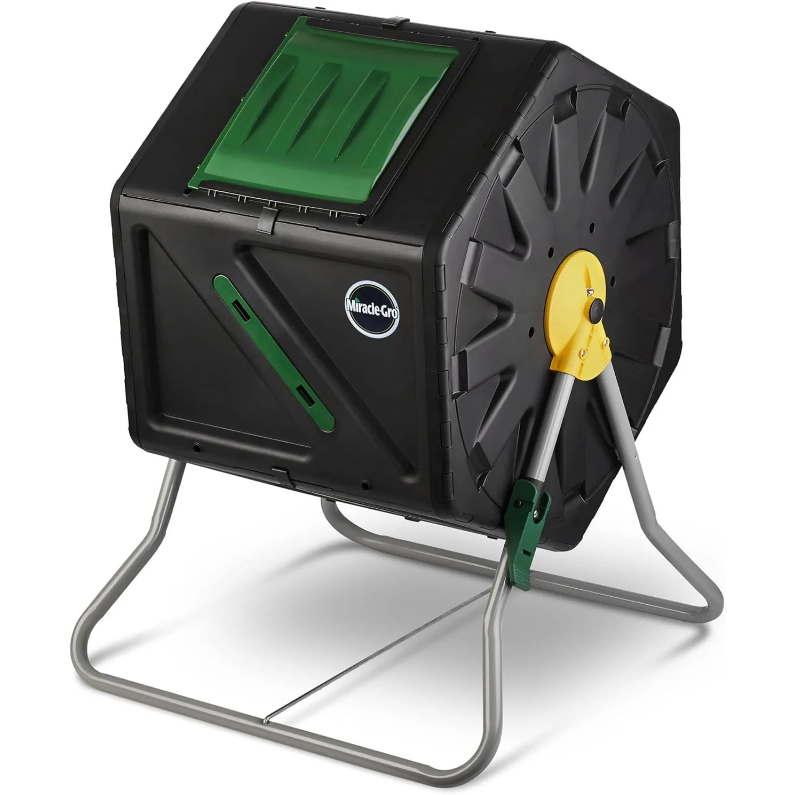 US Large Composter - Compact Single Chamber Outdoor Garden Compost Bin Heavy Duty – UV Protected Turning Barrel 1