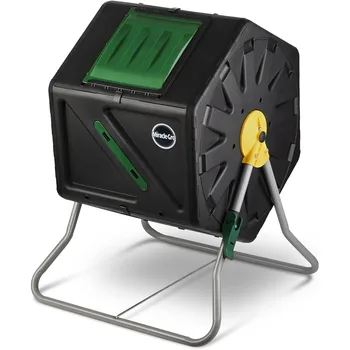 US Large Composter - Compact Single Chamber Outdoor Garden Compost Bin Heavy Duty – UV Protected Turning Barrel 1