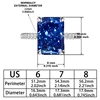 S925 Sterling Silver Fine Quality 3.5carat Tanzanite Blue Zircon Sparkle 5A Good quality Ice Cut High Carbon Diamond Ladies ring 2