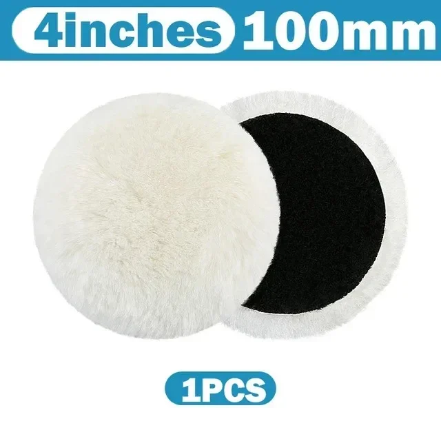 Premium Wool Polish Pad - Multi-Size Disc for Car Waxing & Paint Care