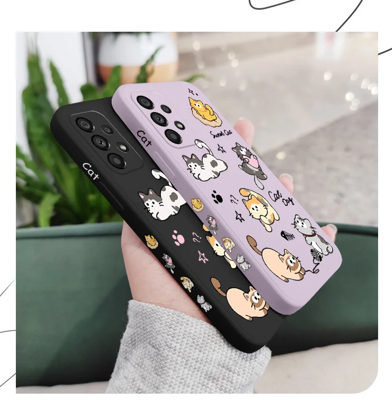 Katze String Ball Fall Für Samsung Galaxy A73 A53 A33 A23 A56 A36 A26 A16 A13 A72 A52 A32 A22 A06 A71 A51 A31 A21S 4G 5G Abdeckung – Detail 5