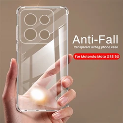 Shockproof Transparent Protective Case - Clear Crystal TPU Soft Shell Cover for Motorola Moto G86 (Transparent)