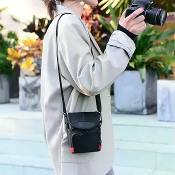 Nuova Borsa Impermeabile per Fotocamera SLR, Borsa a Tracolla Digitale in Nylon, Mini Zaino Nero per Fotografi, Micro Zaino per Fotocamera
