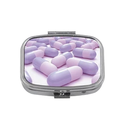 Mini Portable Cartoon Animal Pill Organizer with Multi - Grid Storage (GRAY)