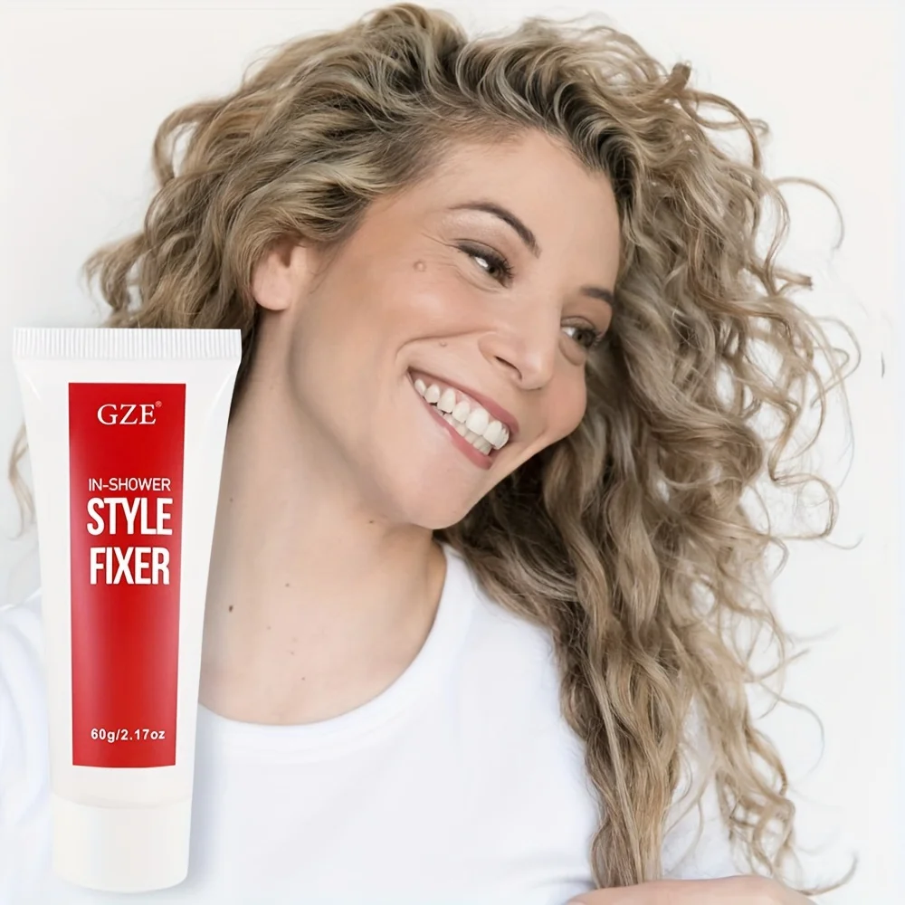 GZE In-Shower Style Fixer-Long-lasting Hold Hair Styling Gel for All Hair Types, Water-Activated Formula for Easy Application